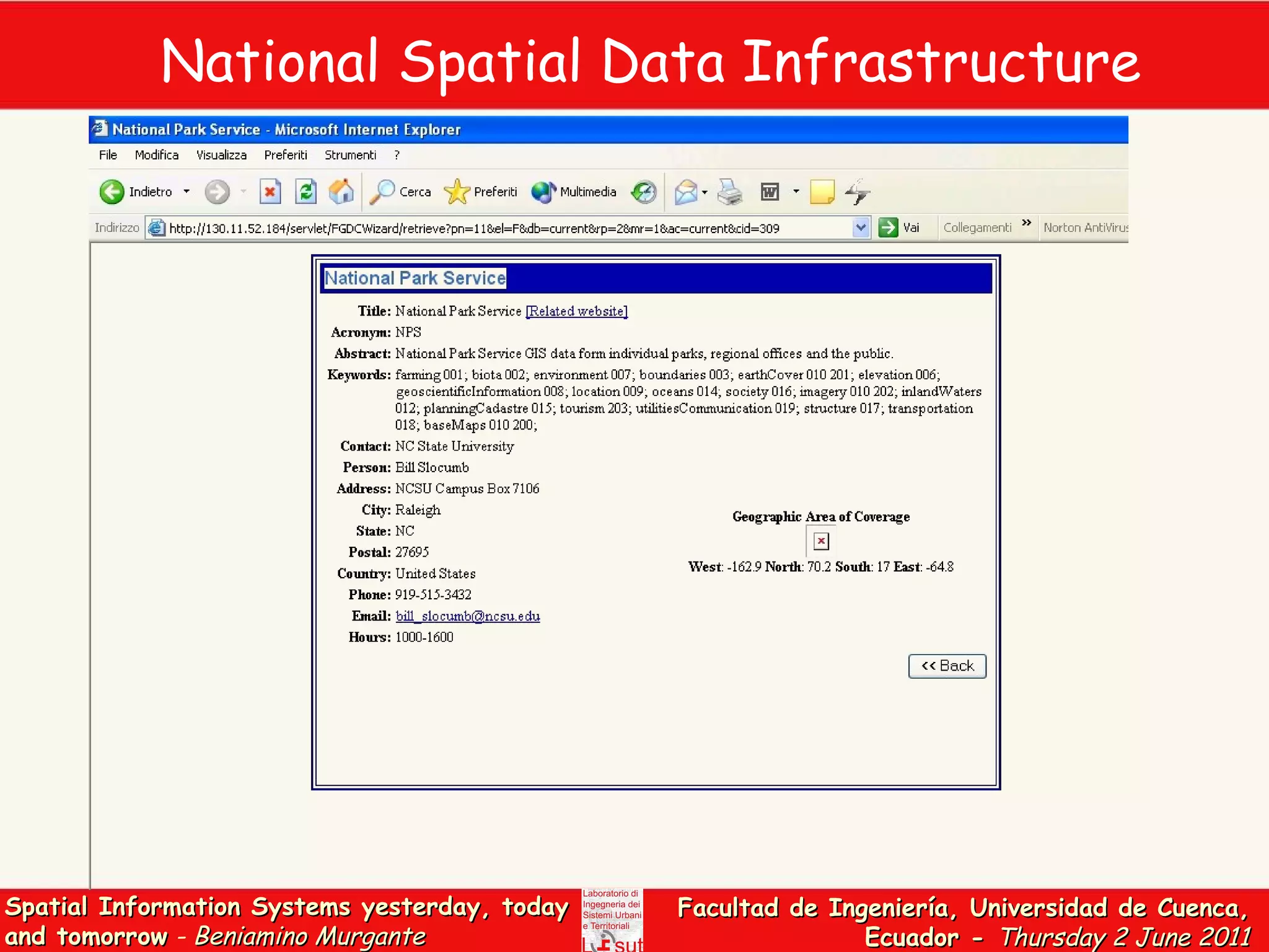 National Spatial Data Infrastructure 
