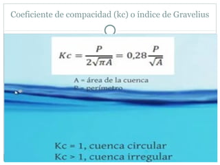Coeficiente de compacidad (kc) o índice de Gravelius
 