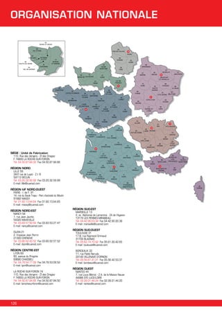 Organisation Nationale
93
SEINE-ST-DENIS
95
VAL D’OISE
78
YVELINES
92
HAUTS-DE-SEINE
94
VAL-DE-MARNE

62
PAS-DE-CALAIS

59
NORD

75 PARIS
(VILLE DE)

91
ESSONNE

80
SOMME

77
SEINDEET-MARNE

76
SEINE
MARITIME
14
50
MANCHE CALVADOS

02
AISNE
08
ARDENNES

60
OISE

10
AUBE

91
29
FINISTÈRE

22
CÔTES-D’ARMOR
56
MORBIHAN

35
ILLE-ETVILAINE

28
EURE
ET LOIR

53
MAYENNE

LOIRE
ATLANTIQUE

49
MAINE ET
LOIRE

44

79
DEUX
SÈVRES

33

03
ALLIER

24
DORDOGNE

GIRONDE
47
LOT ET
GARONNE

46
LOT

32
GERS
64
PYRÉNÉES
ATLANTIQUES

65
HTES
PYRÉNÉES

31
HTE
GARONNE
09
ARIÈGE

69
42
LOIRE RHÔNE

39
JURA

01
AIN

81
TARN

74

HTE SAVOIE

73
SAVOIE
38
ISERIE

07
ARDÈCHE

15
CANTAL

26
DRÔME

48
LOZÈRE

12
AVEYRON

30
GARD
34
HÉRAULT

84
VAUCLUSE

13
BOUCHES DU
RHÔNE

05
HTES
ALPES

04
ALPES DE
06
HTE
ALPES
PROVENCE MARITIMES
83
VAR

11
AUDE

66
PYRÉNÉES
ORIENTALES

RÉGION SUD-EST
MARSEILLE 13
2, av. Alphonse de Lamartine - ZA de l’Agavon
13170 Les Pennes-Mirabeau
Tél. 04.42.90.03.34 Fax 04.42.90.00.38
E-mail: marseille@cuenod.com

DIJON 21
2, Impasse Jean Perrin
21300 CHENOVE
Tél. 03.80.52.42.52 Fax 03.80.52.57.52
E-mail: dijon@cuenod.com

RÉGION SUD-OUEST
TOULOUSE 31
17 B, rue Raymond Grimaud
31700 BLAGNAC
Tél. 05.62.74.70.62 Fax 05.61.30.42.65
E-mail: toulouse@cuenod.com

RÉGION CENTRE-EST
LYON 69
60, avenue du Progrès
69680 CHASSIEU
Tél. 04.78.54.77.09 Fax 04.78.53.09.52
E-mail: lyon@cuenod.com

BORDEAUX 33
11, rue Pablo Neruda
33140 VILLENAVE D’ORNON
Tél. 05.56.87.31.21 Fax 05.56.42.53.37
E-mail: bordeaux@cuenod.com

126

25
DOUBS

43
HTE LOIRE

19
CORRÈZE

82
TARN ET
GARONNE

40
LANDES

63
PUY-DE-DÔME

87
HTE VIENNE

RÉGION IdF NORD-OUEST
PARIS - I. de F. 91
14, rue du Saule Trapu - Parc d’activité du Moulin
91882 MASSY
Tél. 01.60.13.64.64 Fax 01.60.13.64.65
E-mail: massy@cuenod.com

LA ROCHE-SUR-FORON 74
110, Rue des Vergers - ZI des Dragiez
F 74800 La Roche-sur-Foron
Tél. 04.50.87.84.85 Fax 04.50.87.84.50
E-mail: larochesurforon@cuenod.com

CÔTE D’OR

71
SAÔNE ET
LOIRE

18
CHER

86
VIENNE

17
CHARENTE
16
MARIT. CHARENTE

RÉGION NORD-EST
NANCY 54
1, rue Jean Jaurès
54320 MAXEVILLE
Tél. 03.83.57.50.50 Fax 03.83.53.27.47
E-mail: nancy@cuenod.com

90
70
HTE SAÔNE BELFORT

58
NIÈVRE

41
LOIR
ET CHER

23
CREUSE

RÉGION NORD
LILLE 59
34/2 rue de Luyot - Z.I. B
59113 SECLIN
Tél. 03.20.32.92.92 Fax 03.20.32.59.99
E-mail: lille@cuenod.com

68
HT-RHIN

36
INDRE

85
VENDÉE

SIÈGE - Unité de Fabrication
110, Rue des Vergers - ZI des Dragiez
F 74800 La Roche-sur-Foron
Tél. 04.50.87.84.00 Fax 04.50.87.84.66

67
BAS-RHIN

21

45
LOIRET

37
INDRE
ET LOIRE

88
VOSGES

52
HAUTE
MARNE

89
YONNE

72
SARTHE

54
MEURTHE
ET MOSELLE

ILE DE
FRANCE

61
ORNE

57
MOSELLE

55
MEUSE

51
MARNE

27
EURE

RÉGION OUEST
NANTES 44
7, rue Louis Blériot - Z.A. de la Maison Neuve
44986 STE LUCE/LOIRE
Tél. 02.28.01.44.24 Fax 02.28.01.44.20
E-mail: nantes@cuenod.com

20
CORSE

 