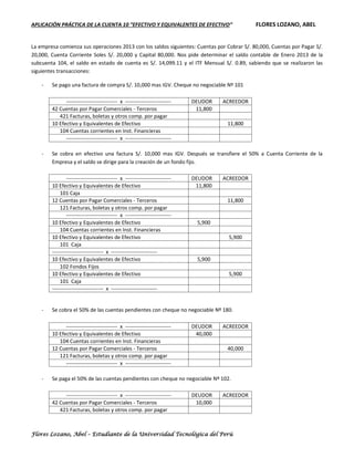 Cuenta 10 Efectivo y Equivalentes de Efectivo | PDF