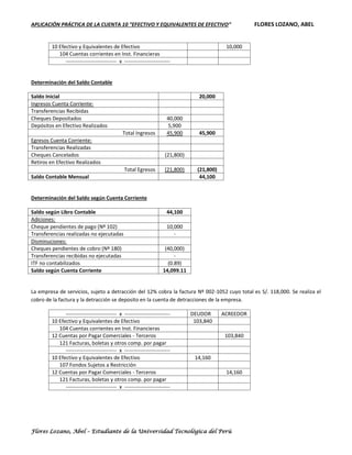 Cuenta 10 Efectivo y Equivalentes de Efectivo | PDF