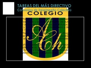 Durante el Primer Semestre del 2009 se implemento un sistema de monitoreo y acompañamiento de aula a los docentes de Lenguaje y Comunicación , Educación Matemática y Comprensión de la Naturaleza y de la Sociedad de 1º Básico a 4º Medio. Durante el Primer Semestre, se desarrollo un Programa para dar a conocer a los docentes, estudiantes, padres y apoderados el Plan Anual de Gestión del establecimiento (PAO) Al final del año escolar 2009, el 100% de los docentes de Lenguaje, Matemáticas, Estudio y Comprensión de la Naturaleza y Estudio y Comprensión de la sociedad de 1º básico a 4º Medio fueron sido Monitoreados y acompañados en aula. 