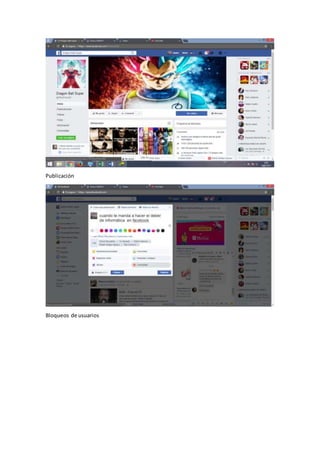 Publicación
Bloqueos de usuarios
 