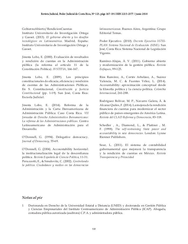 El principio de rendición de cuentas y el Estado 