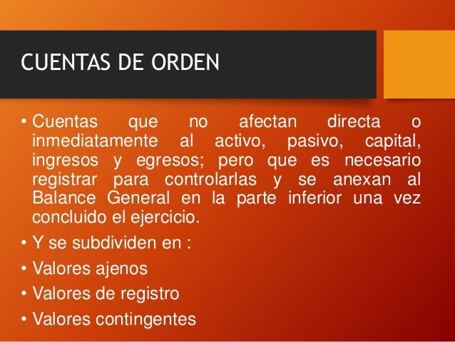 Cuentas de orden slide share