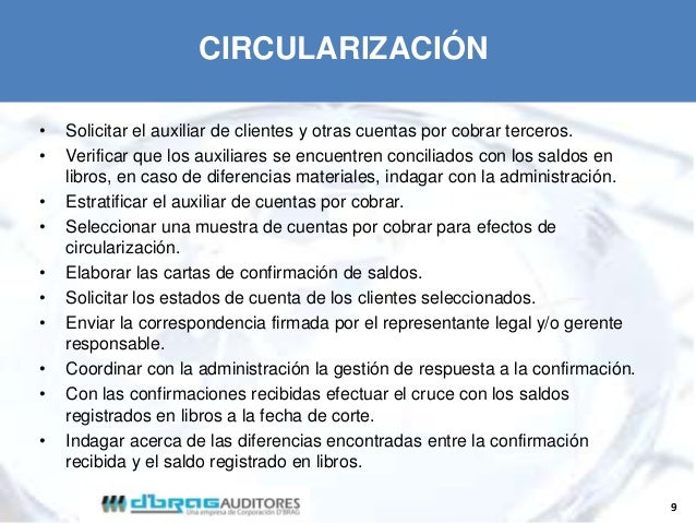 Cuentas por cobrar