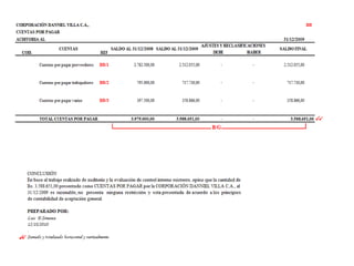 Auditoria de Cuentas por pagar