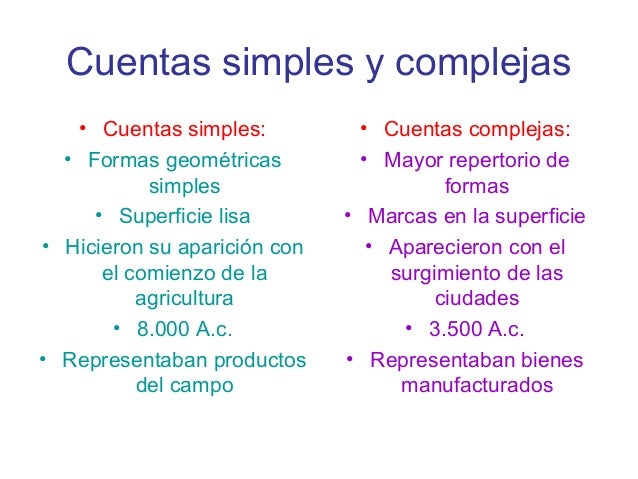 cuentas simples y complejas simples