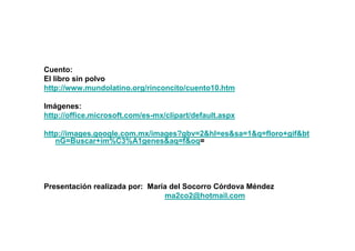 Cuento "El libro sin polvo"