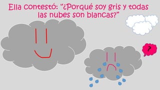 Ella contestó: “¿Porqué soy gris y todas
las nubes son blancas?”