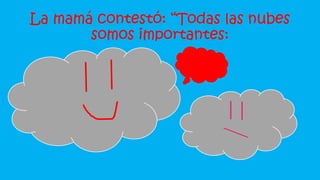 La mamá contestó: “Todas las nubes
somos importantes: