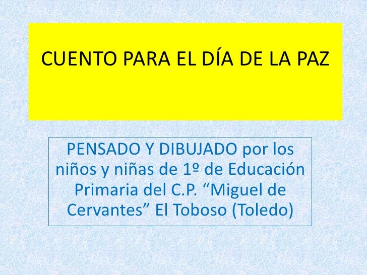 Cuento De La Paz