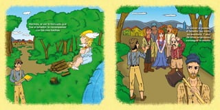 Hermes, al ver lo honrado que
fue el leñador, le recompenso   Al volver al pueblo,
     con las tres hachas        el leñador les conto
                                 su aventura. Y uno
                                de ellos se propuso
                                conseguir lo mismo.
 