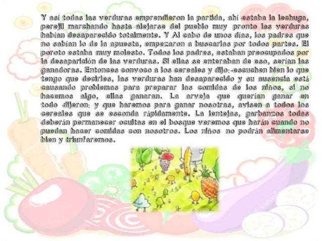 Cuento el dia que se fueron los alimentos