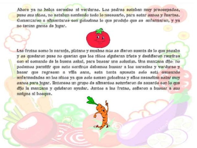Cuento el dia que se fueron los alimentos