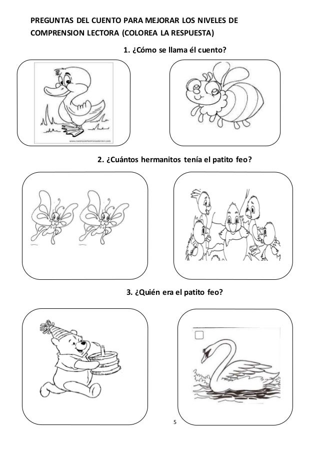 preguntas de comprension del patito feo cuento el patito feo preguntas de comprension del patito feo cuento el patito feo