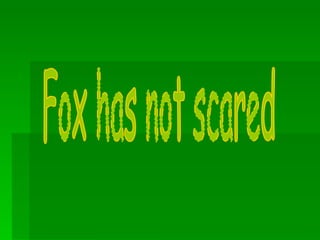 Fox has not scared 