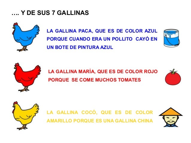 Cuento Las Gallinas De Colores