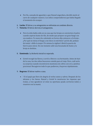 Cuento hansel y gretel