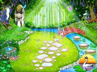    Yo; yo soy un ogro y todos me
    tienen miedo dicen que soy muy
    feo y por eso nadie quiere jugar
    conmigo, sabes lo que mas
    quisiera es ser muy hermoso y
    que todos me acepten y quieran
    jugar conmigo quiero ser tan
    hermoso como un cisne y nadar
    en el agua a la luz de la luna.
 