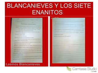 BLANCANIEVES Y LOS SIETE ENANITOS . Leemos Blancanieves ES