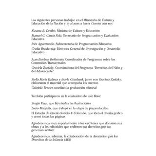 Cuentos Sobre Los Derechos Del NiñO(A)