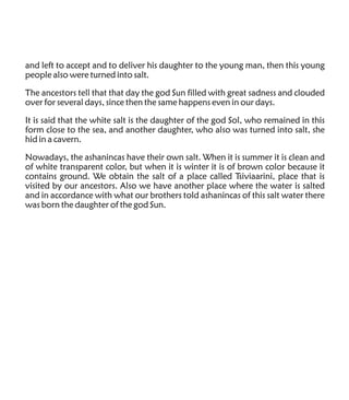 Cuentos Ashaninca: Enrique Casanto Shingari