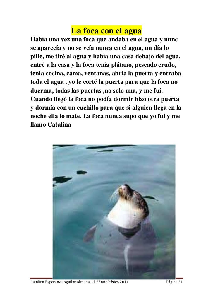 Cuento La Foca Lectora Cuentos catalina 2011