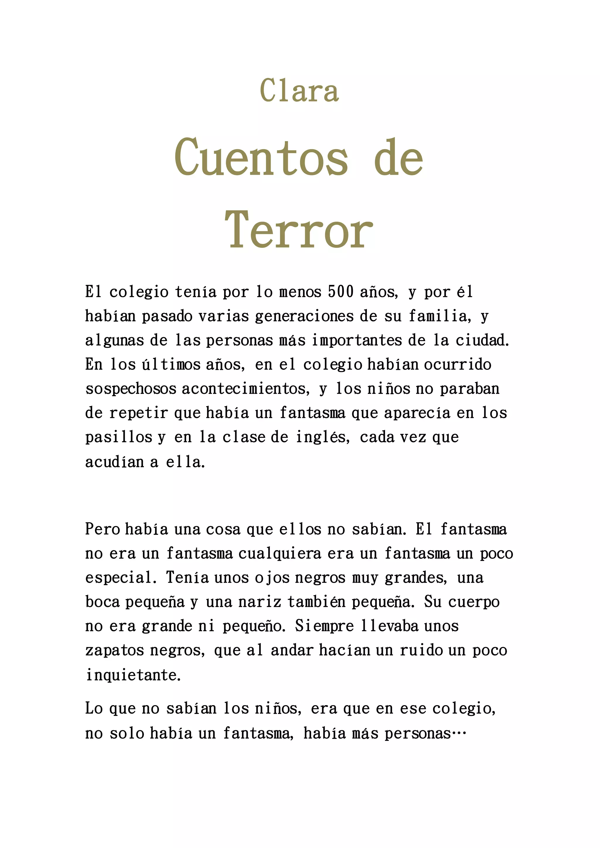 Textos de terror para escola librain