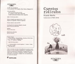 Cuentos ridículos, Ricardo Mariño.