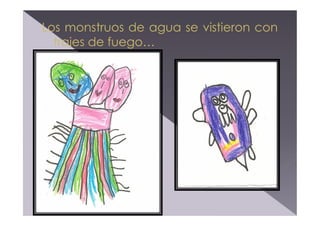 Los monstruos de agua se vistieron con
trajes de fuego…

 