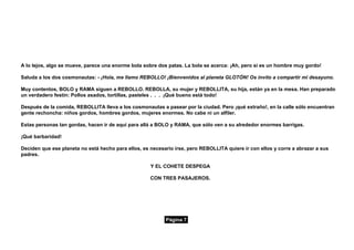 Cuento Un Planeta Maravilloso