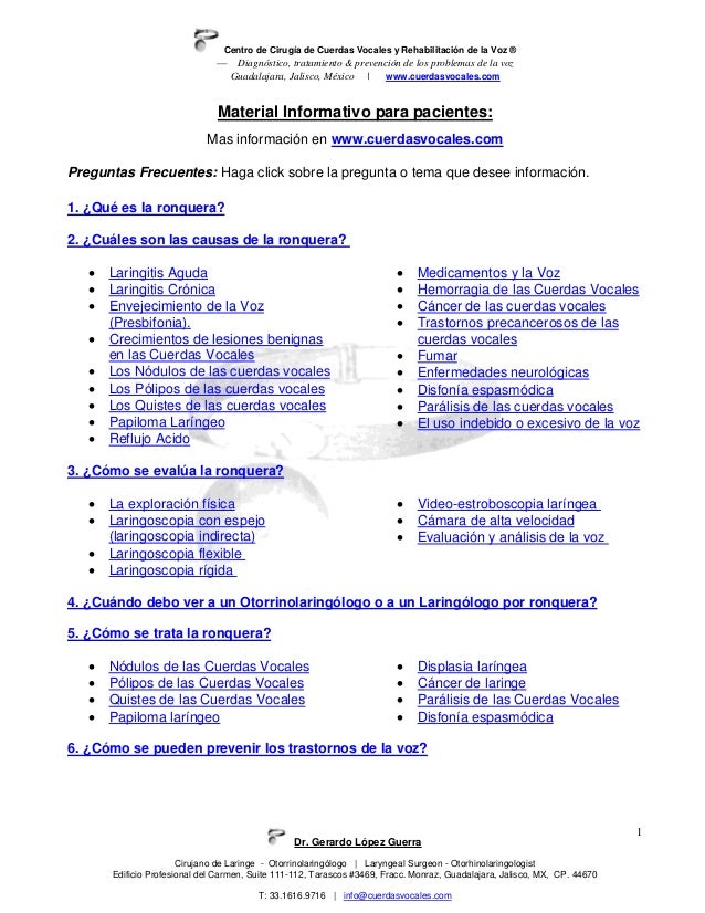 Tratamiento Para El Cancer De Cuerdas Vocales