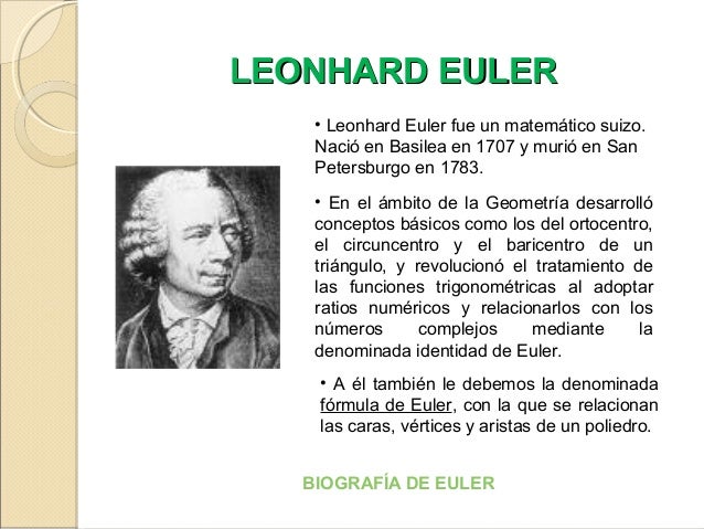 leonhard euler biografia leonhard euler biografia