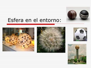 Esfera en el entorno:
 