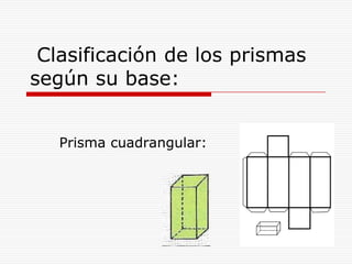 Clasificación de los prismas según su base:Prisma pentagonal: