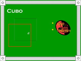 Cubo   a Área  Volumen 