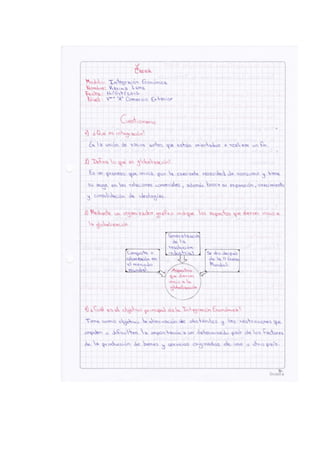 Cuestinario integración económica