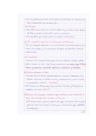 Cuestinario integración económica