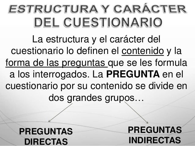 preguntas indirectas cuestionario el cuestionario preguntas indirectas cuestionario el cuestionario