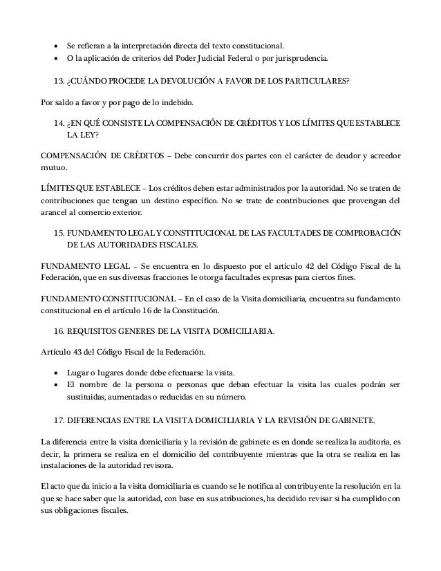 Derecho Fiscal. Cuestionario