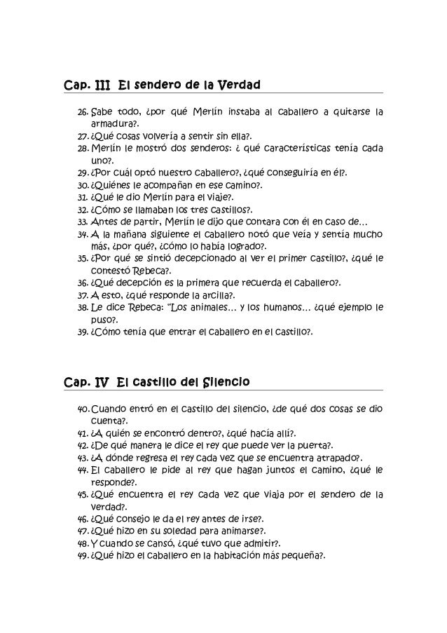 El Caballero De La Armadura Oxidada Preguntas Y Respuestas Libro Gratis