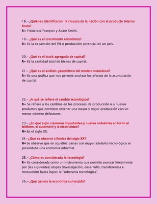 TEORIAS DEL CRECIMIENTO ECONÓMICO