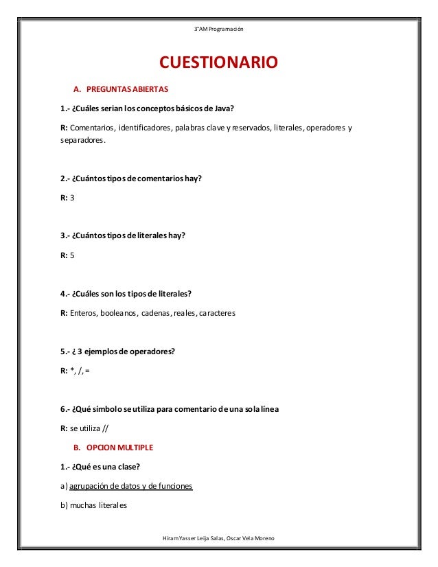 preguntas sobre java cuestionario preguntas sobre java cuestionario