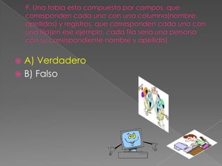  A) Verdadero
 B) Falso
 