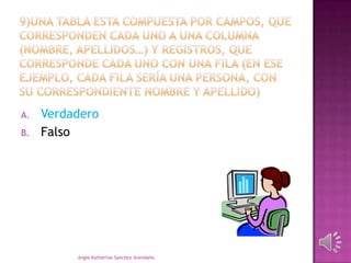 A. Verdadero
B. Falso
Angie Katherine Sanchez Avendaño
 