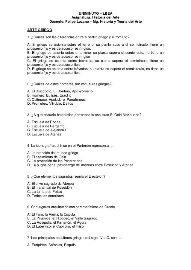 preguntas de historia del arte cuestionario arte prehistoria y antiguedad preguntas de historia del arte cuestionario arte prehistoria y antiguedad
