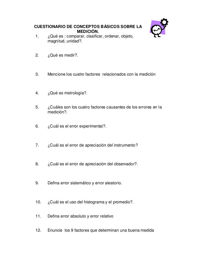 preguntas basicas de metrologia cuestionario de conceptos b 225 sicos sobre la medici 243 n preguntas basicas de metrologia cuestionario de conceptos b 225 sicos sobre la medici 243 n