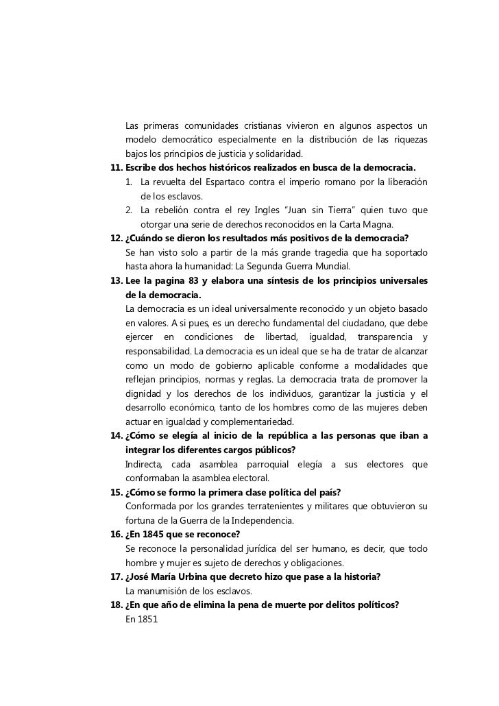 Cuestionario de democracia