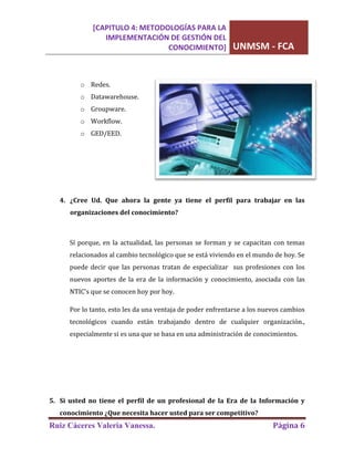 Cuestionario  del capitulo 4